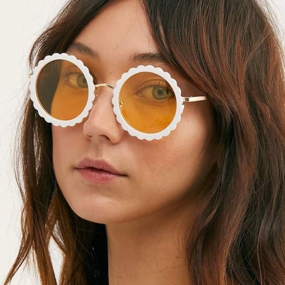 DIFF Dixie Retro Sunglasses Round White Frames - Picture 7 of 8